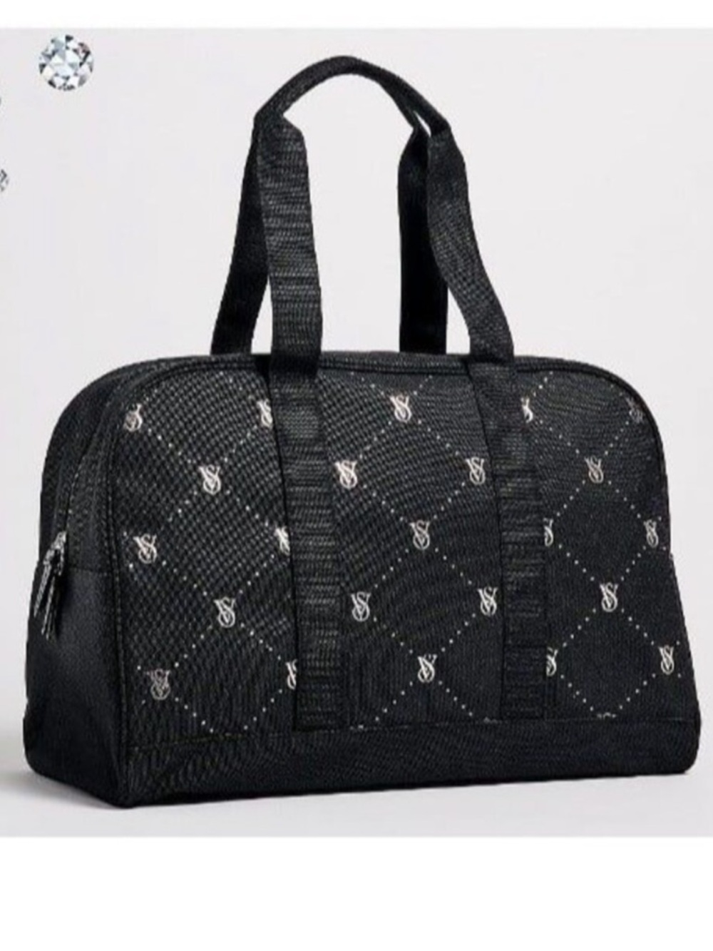 Black Quilted Travel Tote Bag - Women